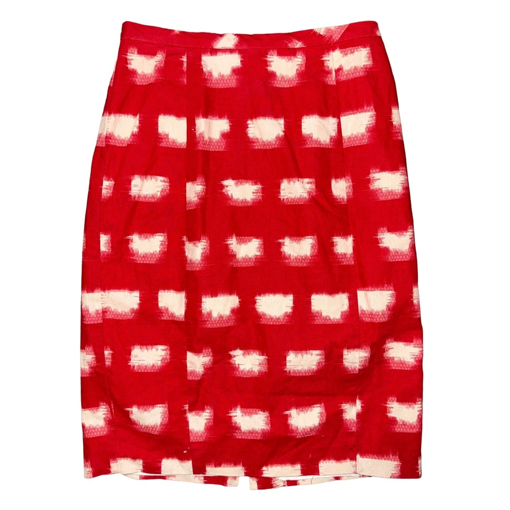 Corey Lynn Calter Anthropologie Ikat Pencil Skirt Coastal Preppy Cottagecore